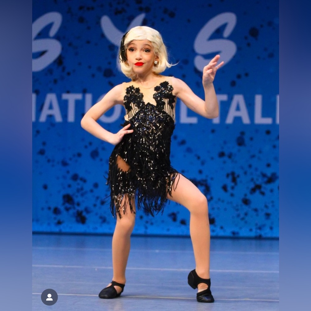 Custom one of a kind jazz solo dance costume musical theatre child size medium